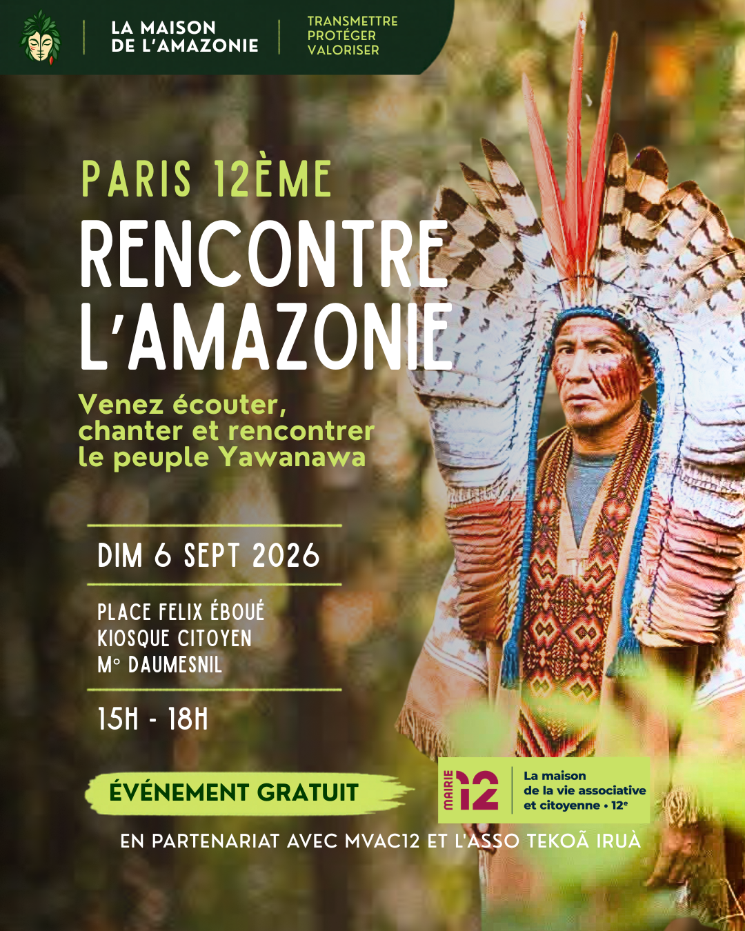 Paris 12e Rencontre l'Amazonie